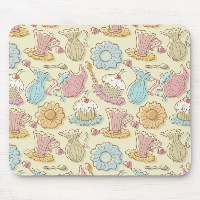 Alfombrilla De Ratón El dibujo de la mano sirve siluetas (Frente)