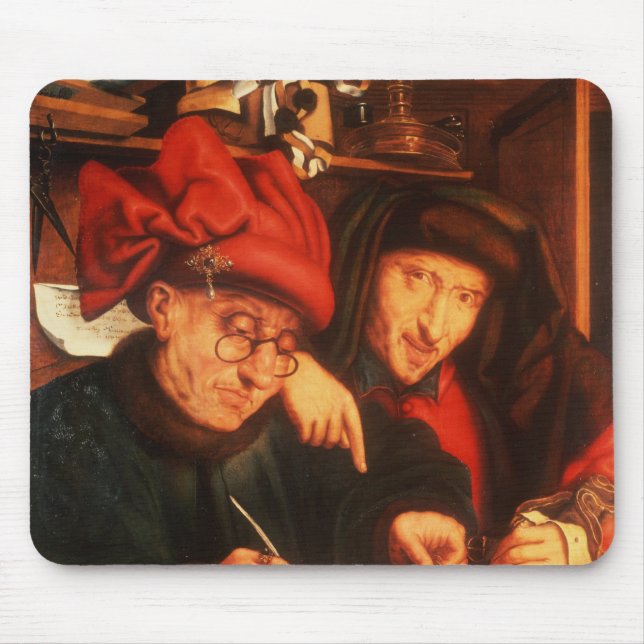 Alfombrilla De Ratón El dinero Lenders, después de Massys (Frente)