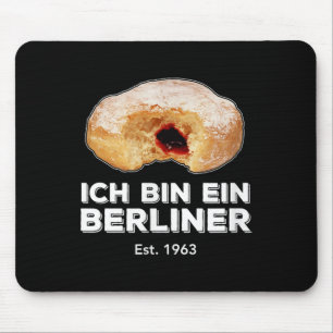 Alfombrilla De Ratón El discurso de Ich Bin Ein Berliner Jelly Donut Fr