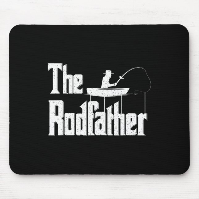 Alfombrilla De Ratón El divertido regalo de papá pescador de Rodfather (Frente)