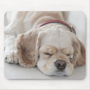 Alfombrilla De Ratón El dormir del perro de cocker spaniel