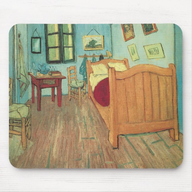 Alfombrilla De Ratón El dormitorio de Vincent en Arlés (Frente)