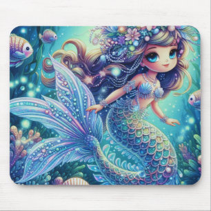 Alfombrilla De Ratón El encantador reino submarino de la Sirena