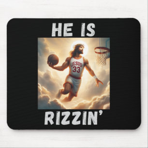 Alfombrilla De Ratón Él es divertidísimo Jesús jugando básquetbol