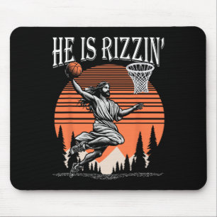 Alfombrilla De Ratón Él es divertido Rizzin Jesús Sketll Pascua Cristia