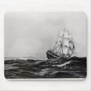 Alfombrilla De Ratón El esfuerzo en Sea, 1900, grabado por Lowy
