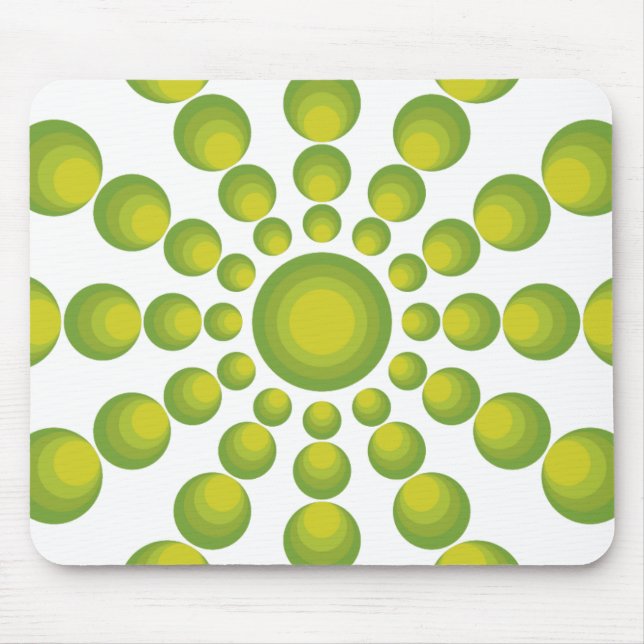 Alfombrilla De Ratón El estilo de los años 70 verdes (Frente)