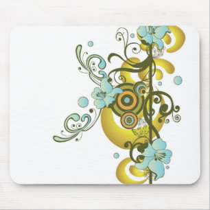 Alfombrilla De Ratón El extracto florece Mousepad