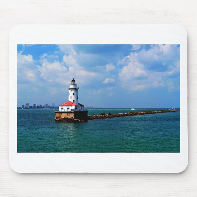 Alfombrilla De Ratón El faro de Chicago (Frente)