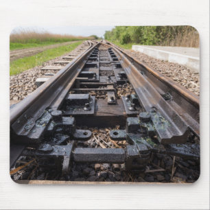 Alfombrilla De Ratón El ferrocarril desaparece en la distancia