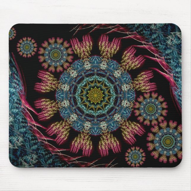 Alfombrilla De Ratón El fractal de Indara rueda Mousepad (Frente)