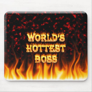 Alfombrilla De Ratón El fuego de Boss del mundo y el rojo más caliente