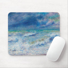 Alfombrilla De Ratón El Fuego De Renoir. Mar azul/impresionismo náutico