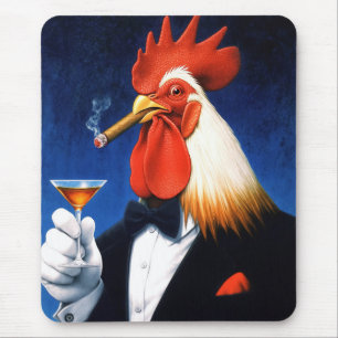Alfombrilla De Ratón El gallo del dapper Gracioso Club de Caballeros