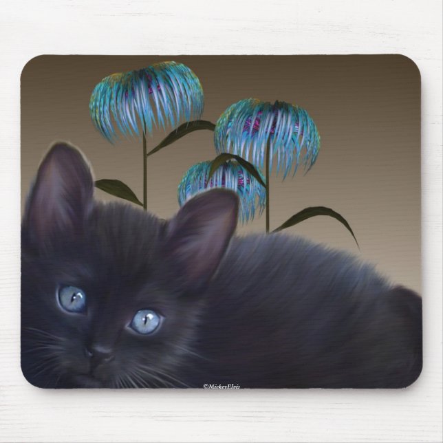 Alfombrilla De Ratón El gatito florece Mousepad (Frente)