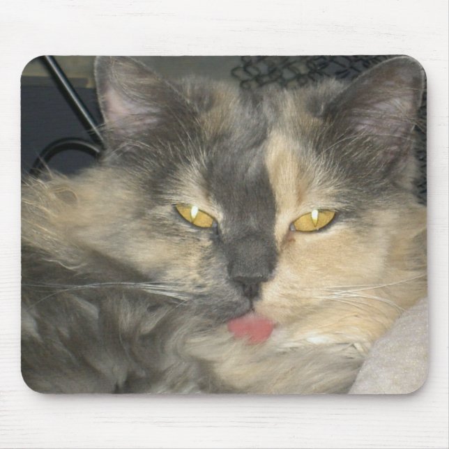 Alfombrilla De Ratón El gato consiguió su lengua (Frente)