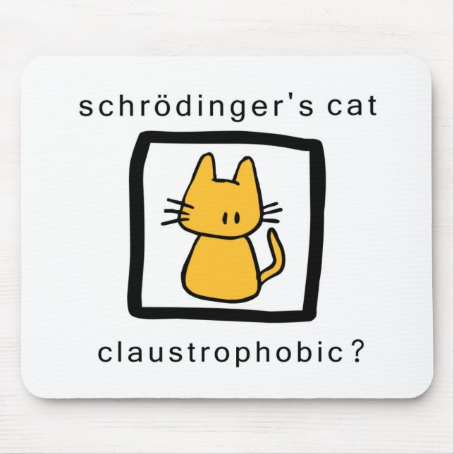 Alfombrilla De Ratón el gato de los schrodinger (Frente)