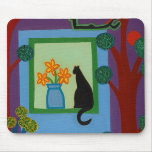 Alfombrilla De Ratón El gato del creciente oblicuo 2008