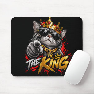 Alfombrilla De Ratón El Gato King Cool Con Almohadilla De Ratón De Coro