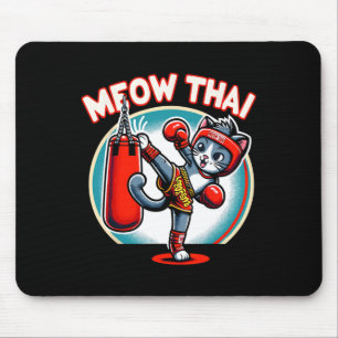 Alfombrilla De Ratón El gato tailandés de boxeo muay marcial tailandés