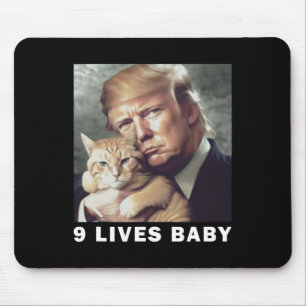 Alfombrilla De Ratón El gato Trump 9 vive al bebé Trump Ganó la victori