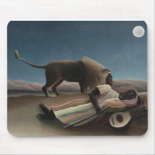 Alfombrilla De Ratón El gitano durmiente de Henri Rousseau