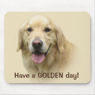 Alfombrilla De Ratón El golden retriever tiene un día de oro Mousepad