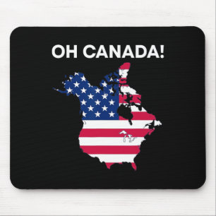 Alfombrilla De Ratón El gracioso presidente Donald Trump Oh Canadá Usa