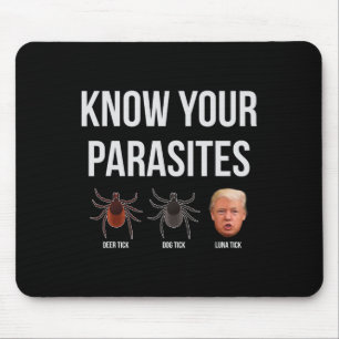 Alfombrilla De Ratón El gracioso presidente Donald Trump parasitó a lun