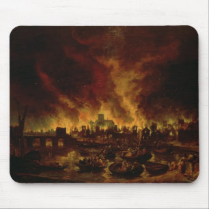 Alfombrilla De Ratón El gran fuego de Londres en 1666
