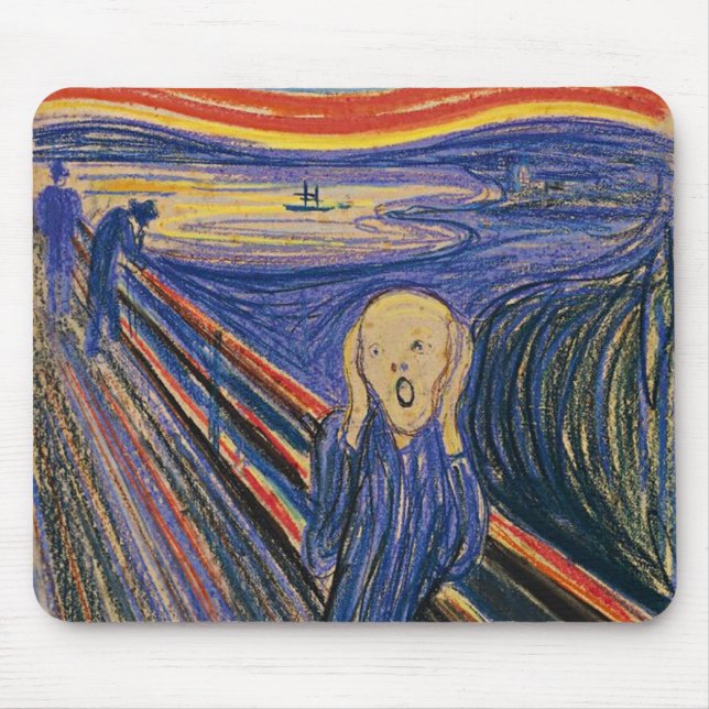 Alfombrilla De Ratón El grito de Edvard Munch (Frente)