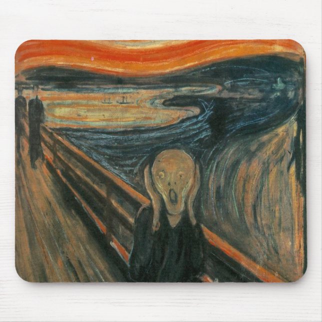 Alfombrilla De Ratón El grito de Edvard Munch (Frente)