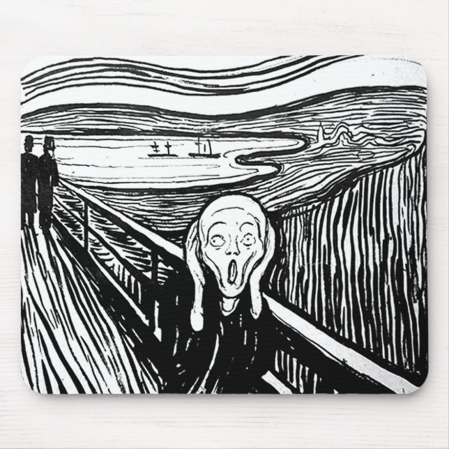 Alfombrilla De Ratón El grito de Edvard Munch (Frente)