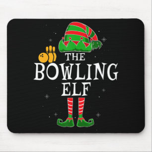 Alfombrilla De Ratón El grupo Bowling Elf que coincide con los Navidade