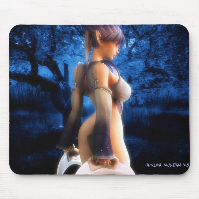 Alfombrilla De Ratón El guerrero encantado Mousepad (Frente)