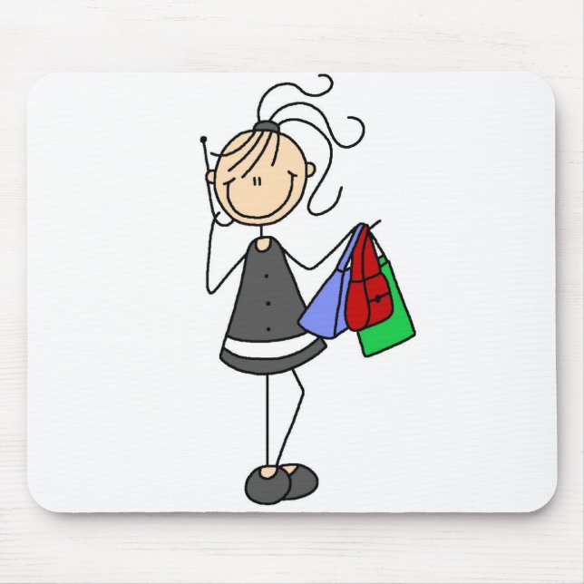 Alfombrilla De Ratón El hacer compras con el teléfono móvil Mousepad (Frente)