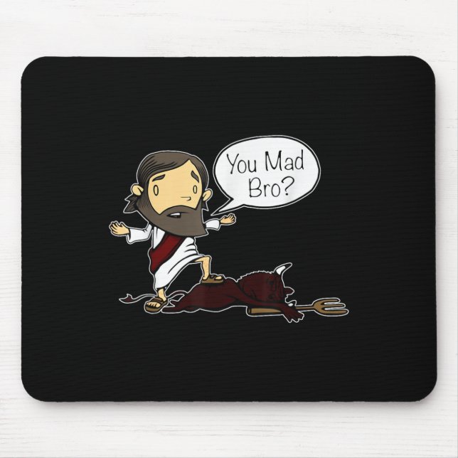 Alfombrilla De Ratón El Hermano Divertido Jesús Dice Cita Para Cristian (Frente)