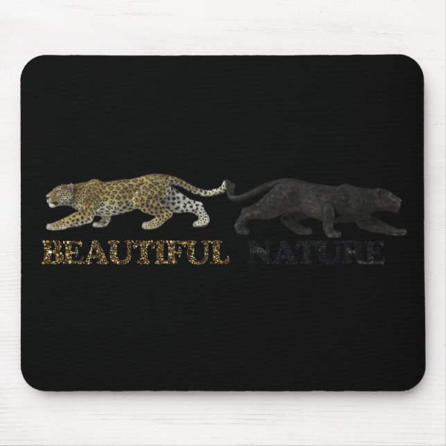 Alfombrilla De Ratón El hermoso leopardo natural (Frente)
