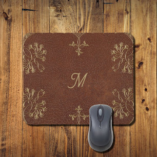 Alfombrilla De Ratón El Honeysucks dorado con aspecto de cuero