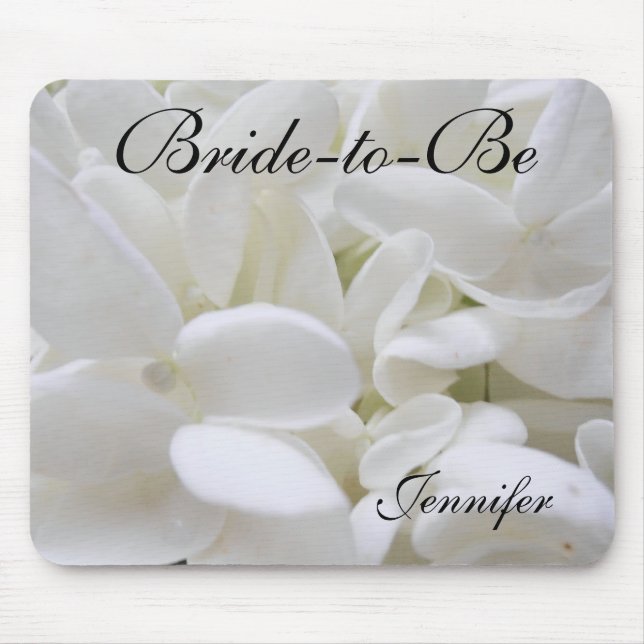Alfombrilla De Ratón El Hydrangea blanco "Novia-a-Es" mousepad (Frente)