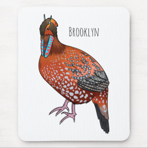 Alfombrilla De Ratón El ilustracion de personalizado de aves de Cabot