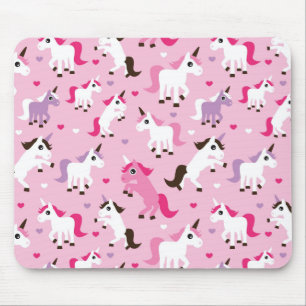 Alfombrilla De Ratón el ilustracion del unicornio embroma el fondo