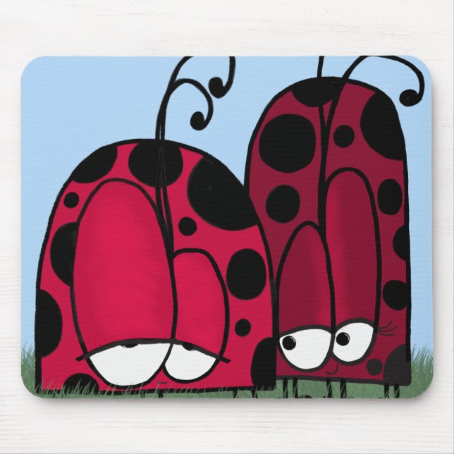 Alfombrilla De Ratón El Ilustracion Ladybug del amor no correspondido (Frente)