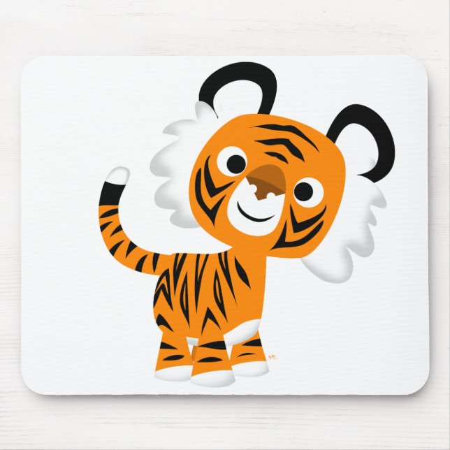 Alfombrilla De Ratón El inquisitivo Personalizado tigre Mousepad (Frente)