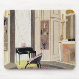 Alfombrilla De Ratón El interior con muebles diseñó por Ruhlmann, de