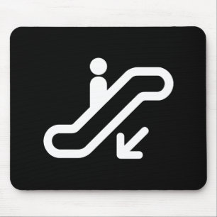 Alfombrilla De Ratón El ir abajo del pictograma Mousepad