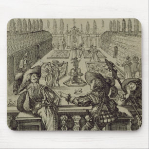 Alfombrilla De Ratón El jardín de la nobleza francesa, c.1640 (engravi