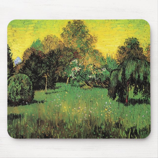 Alfombrilla De Ratón El Jardín del Poeta por Vincent van Gogh. (Frente)
