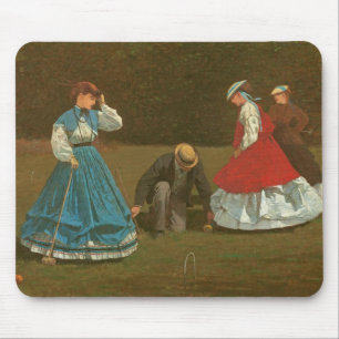 Alfombrilla De Ratón El juego del croquet, 1866 (aceite en lona)
