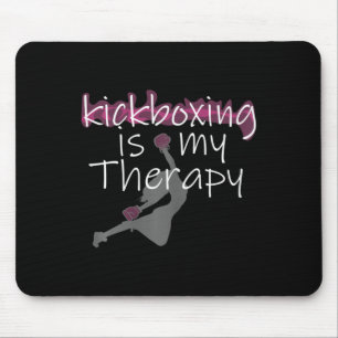 Alfombrilla De Ratón El kickboxing de mujeres es mi terapia, kickboxin